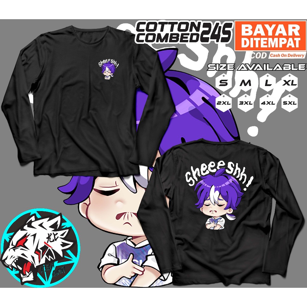 Kaos Lengan Panjang Emote Mobile Legends Sheeeshh Big Size Jumbo