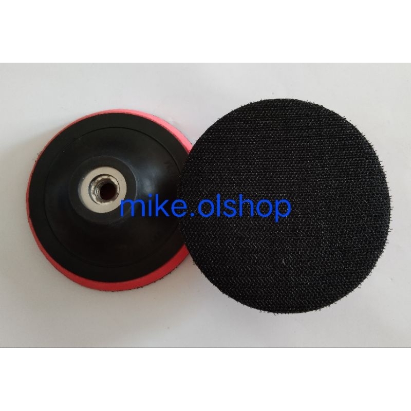Tatakan Amplas Bulat 4" Velcro Grinda