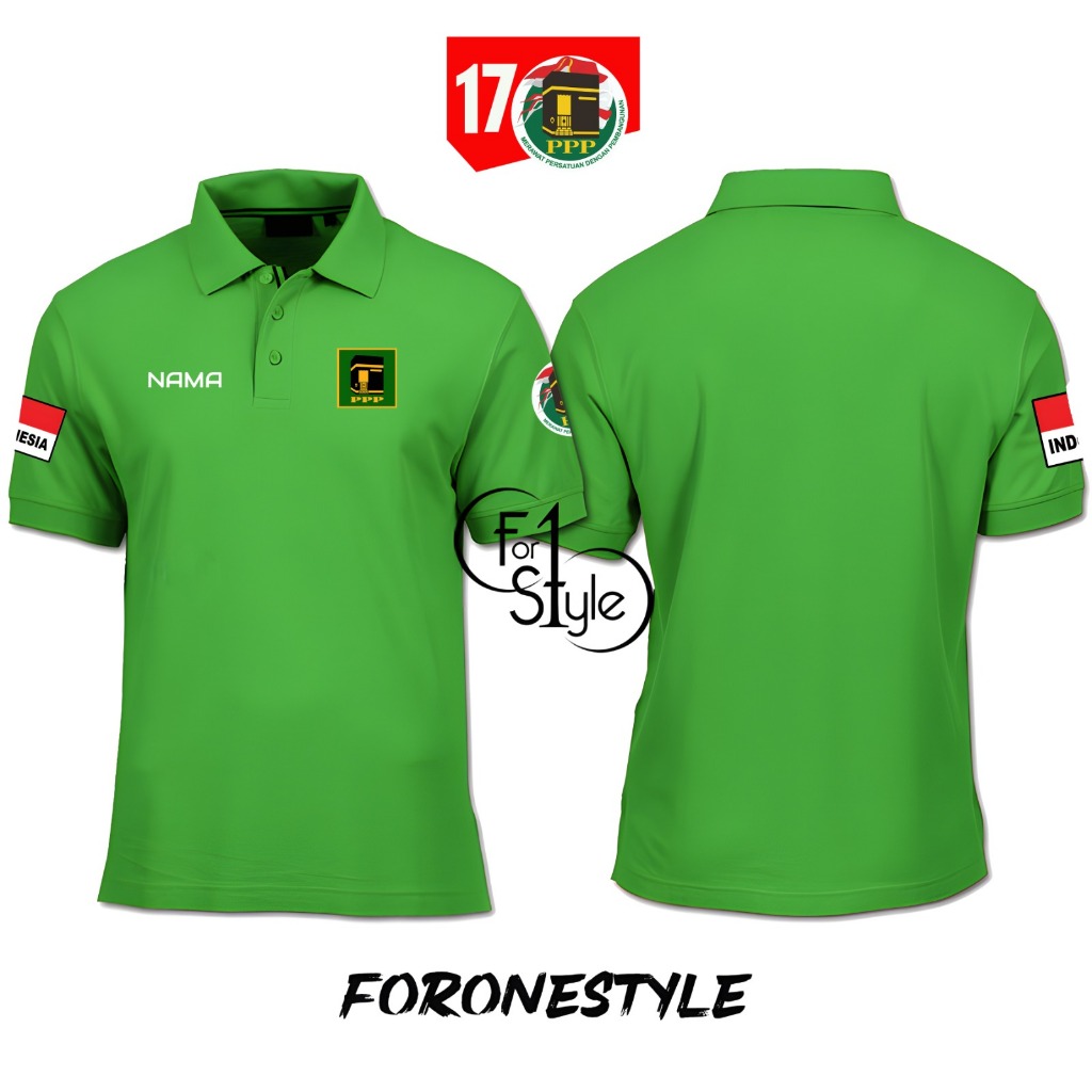 BANYAK GAMBAR - BAJU PARTAI PERSATUAN PEMBANGUNAN - Baju Partai PPP NOMOR 17 - Polo PPP - Baju Kaos 