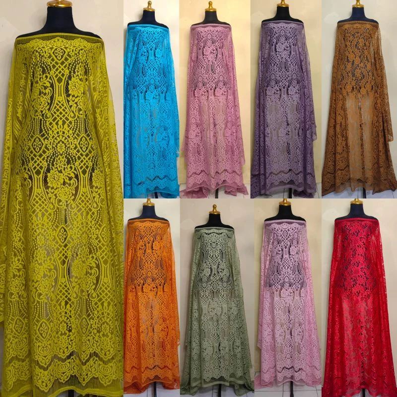 Kain Bahan Kebaya, Brokat Semifrancis Kain Brukat Semiprancis Katun Halus, Kain Brukat Semifrancis