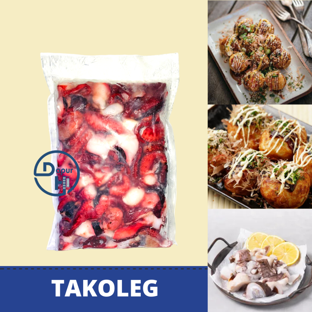 

GURITA POTONG 1 Kg | Tako Cut Frozen | Octopus Beku untuk Takoyaki | Tako Leg