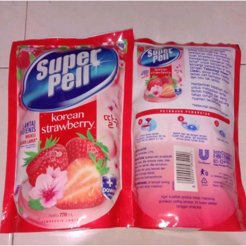 Super Pell Korean Strawberry 770Ml, Super Pell Lemon 770Ml, Super Pell Apple 770Ml