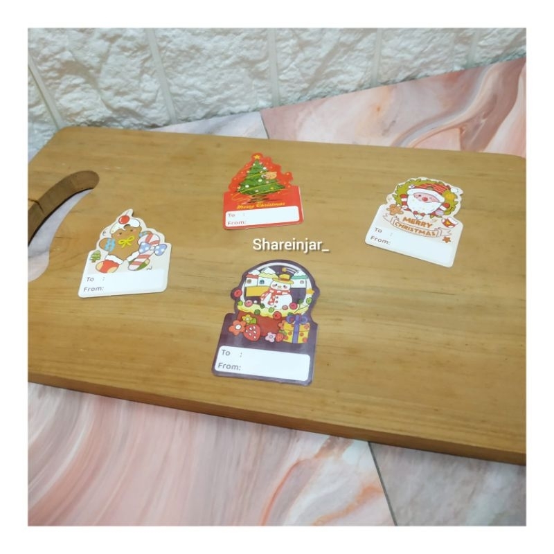 

Hangtag Merry Christmas Hiasan Kotak Hampers Kue Box Kado Natal Isi 10pcs #D