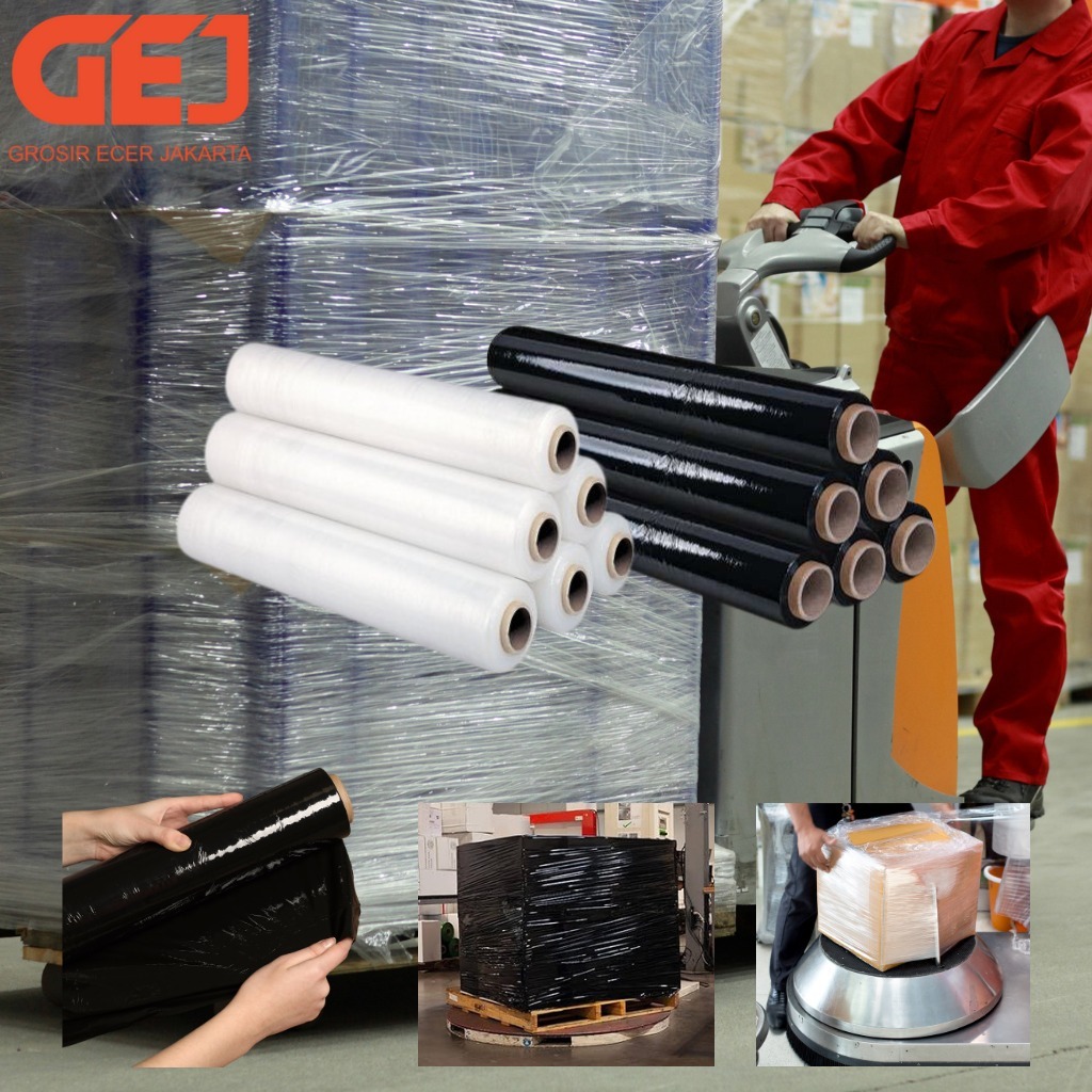 Stretch Film Hitam Bening Plastik Wrapping Plastic Wrap 50 CM