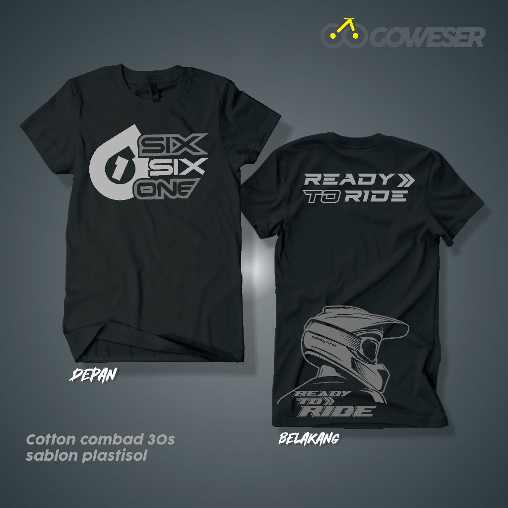 Kaos Sixsixone/ T-Shirt Sixsixone/ Kaos 661/ Kaos Rockshox/ Kaos MTB/ Kaos Sepeda/ Kaos Downhill/ Ka