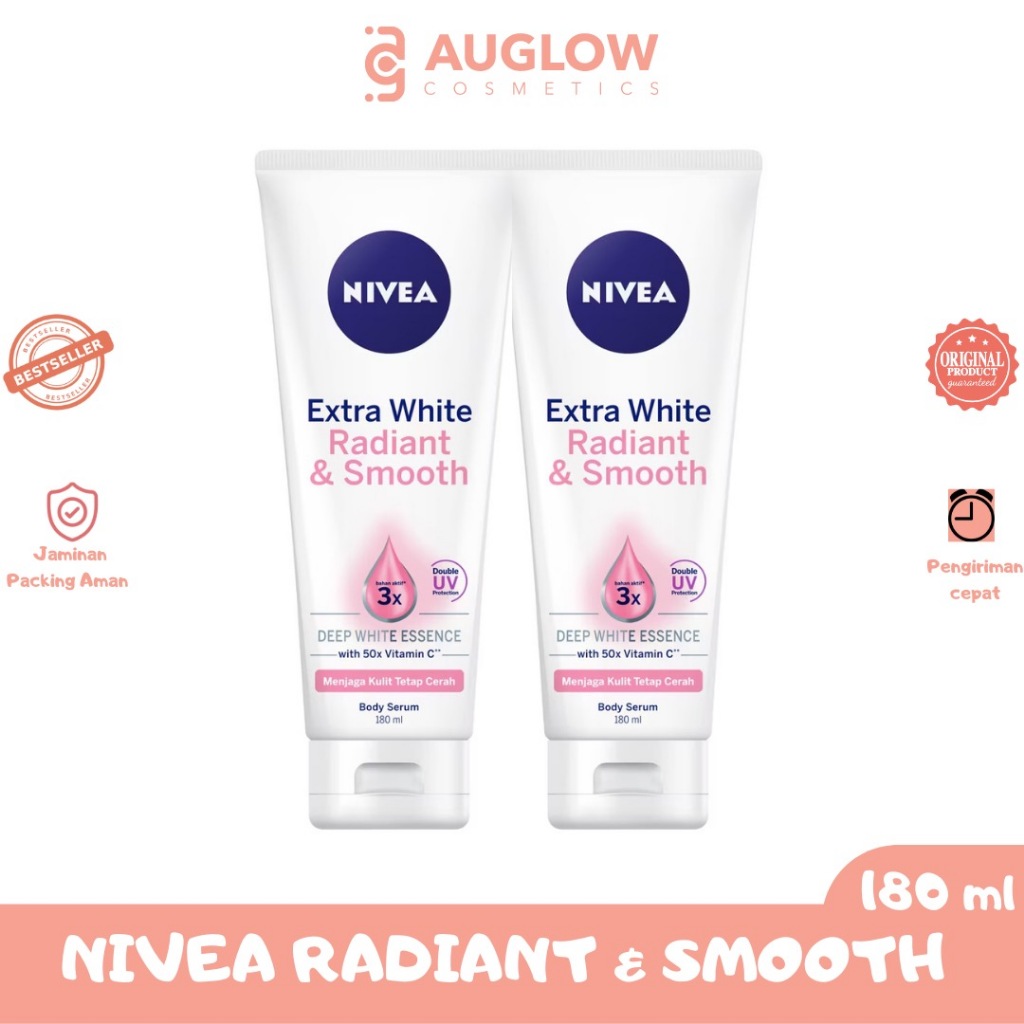 NIVEA Body Extra White Radiant & Smooth Serum 180 ml ~ ORIGINAL / Pencerah Badan / Handbody Nivea Se