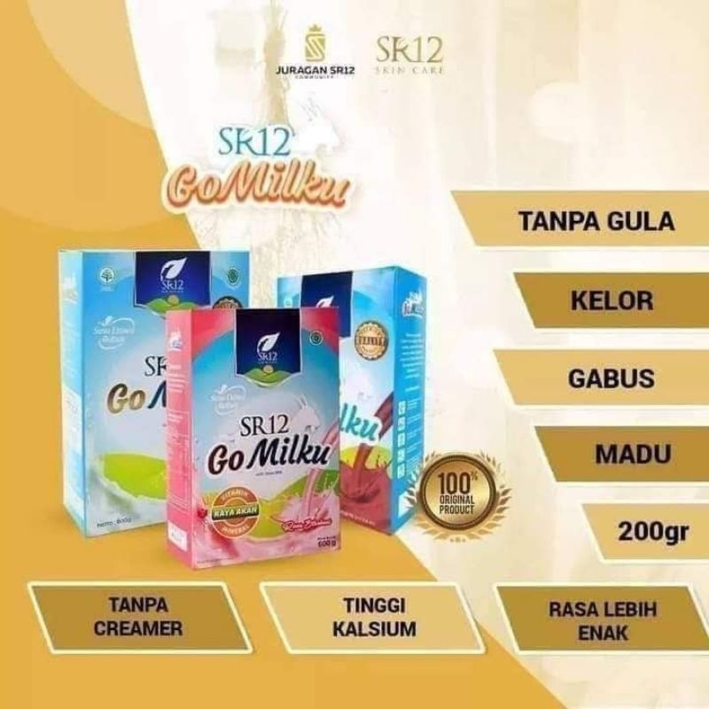 

Susu Kesehatan Go Milku SR12 Strawberry 200g / Kambing etawa