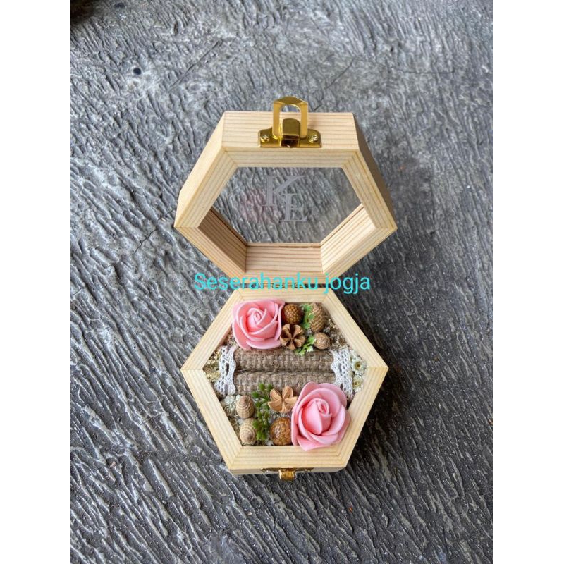 BOX CINCIN RUSTIC //  RINGBOX // KOTAK CINCIN GRAFIR NAMA