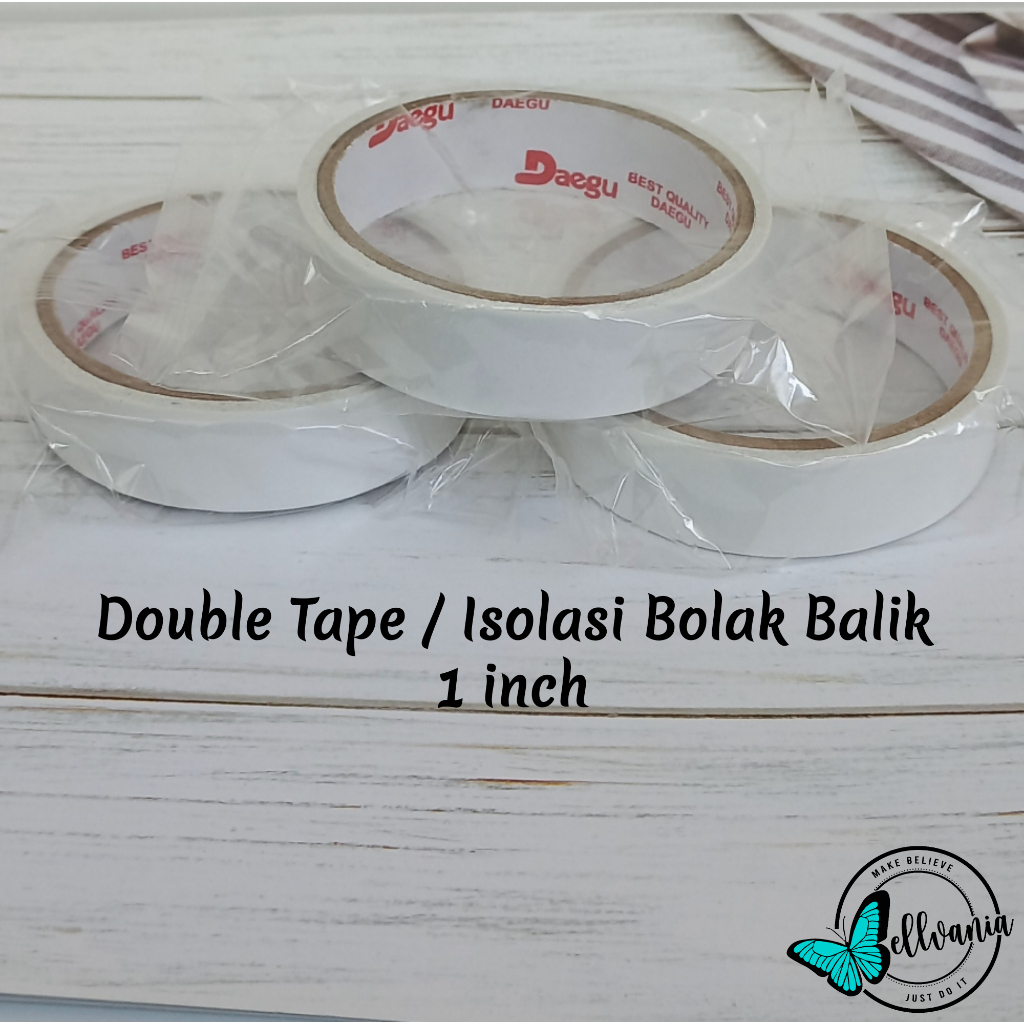 

Double Tape Putih / Isolasi Bolak Balik