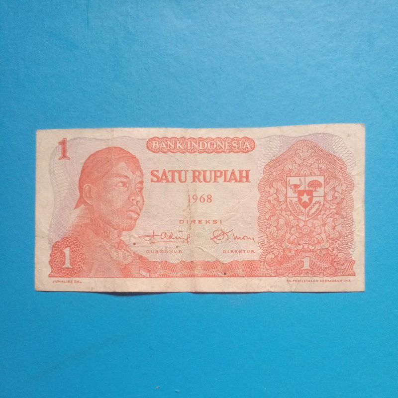 Uang Kuno 1 Rupiah Sudirman 1968