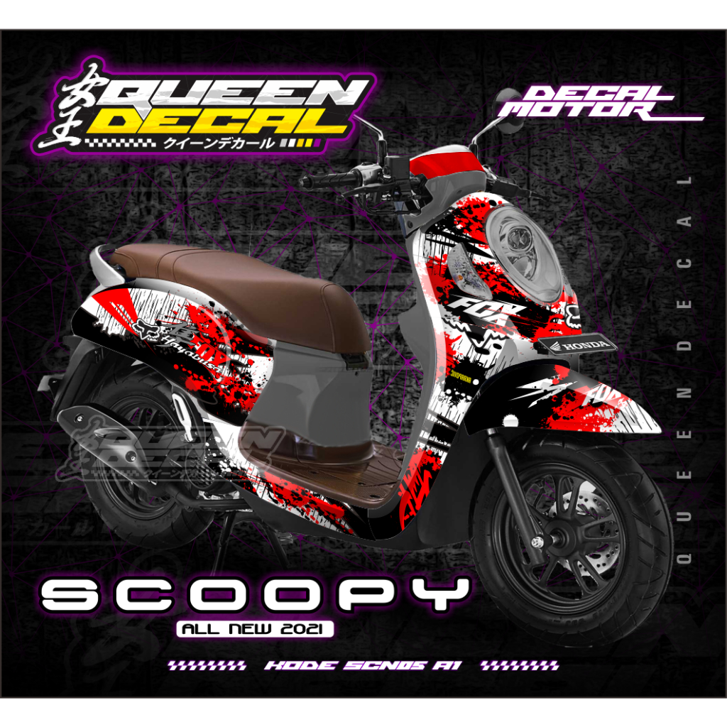 STICKER DECAL MOTOR FULL BODY STICKER MOTOR SCOOPY NEW 2021 - SCNM