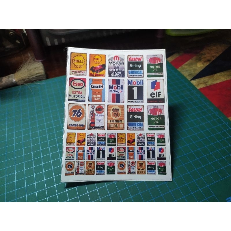 Sticker Hotwheels Diorama Garasi Parkiran Hotwheels Model Sponsor Jadul A