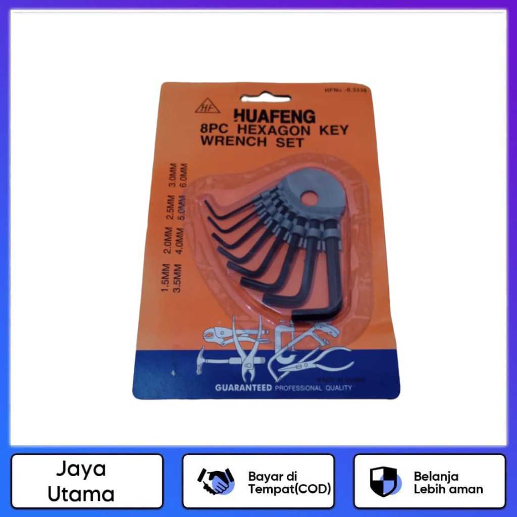 4783 Kunci L set Hitam