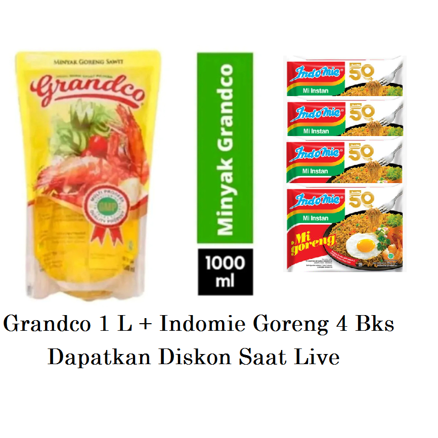 

Paket Sembako Grandco 1L + 4 Bks Indomie Goreng - Rafka Aulia Collection