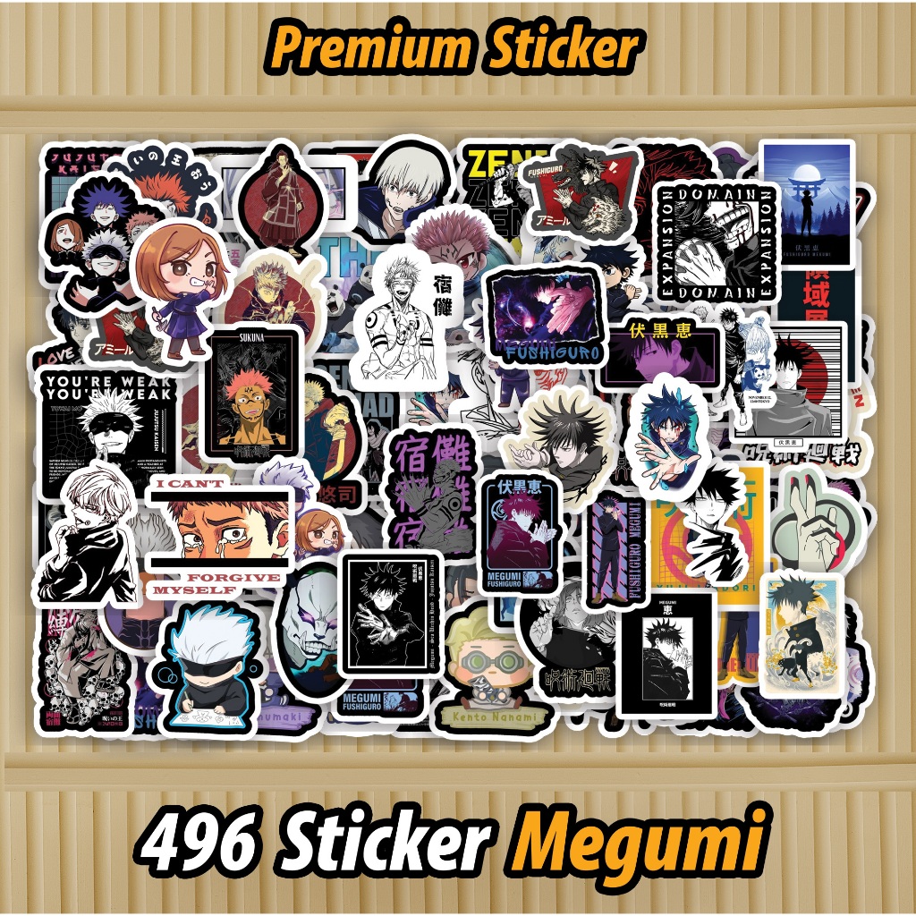 

496 PCS Sticker Megumi Jujutsu Kaisen Waterproof sudah di Cutting