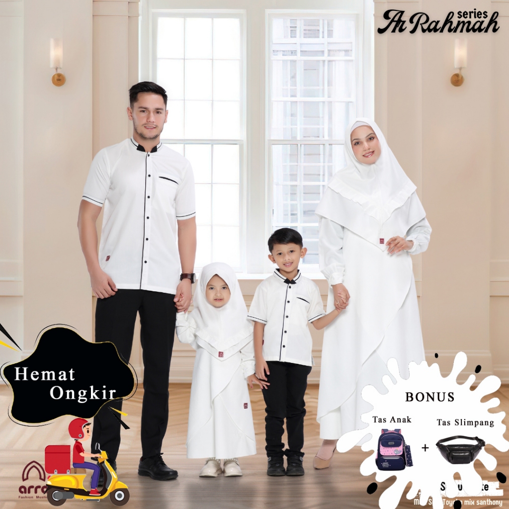 Baju Couple Keluarga Lebaran Terbaru Sarimbit Keluarga Family Set Gamis Couple Ibu Anak 2023