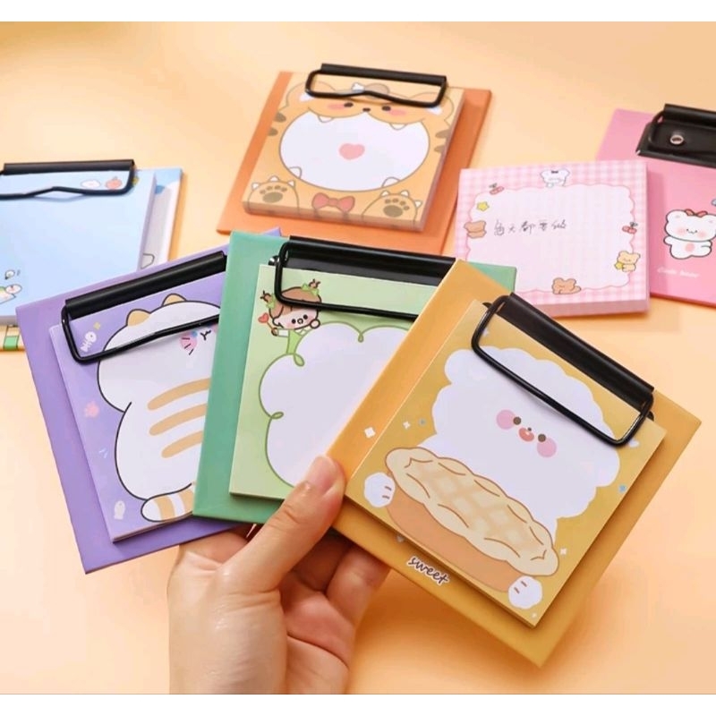 

Memo Pad Note Pad Memo Pad Clip Board Note Pad Clip Board Clip Board Memo Motif Cartoon Lucu Sticky Notes Papan