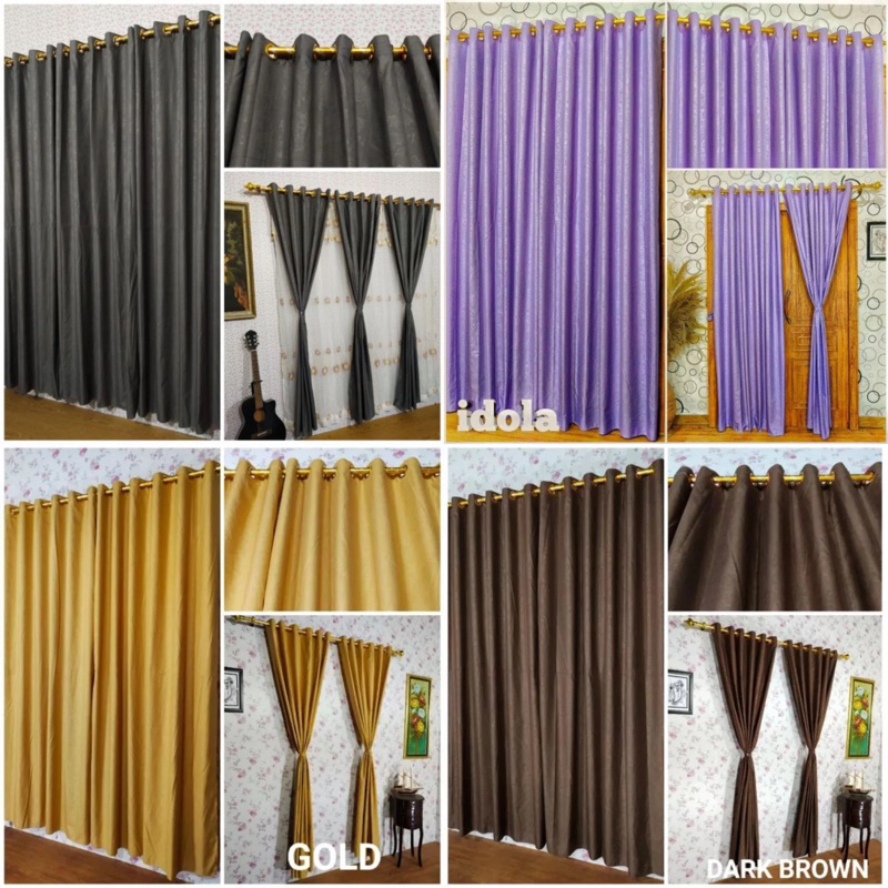 Gorden Minimalis - Jendela - Pintu Embos Polos- tirai