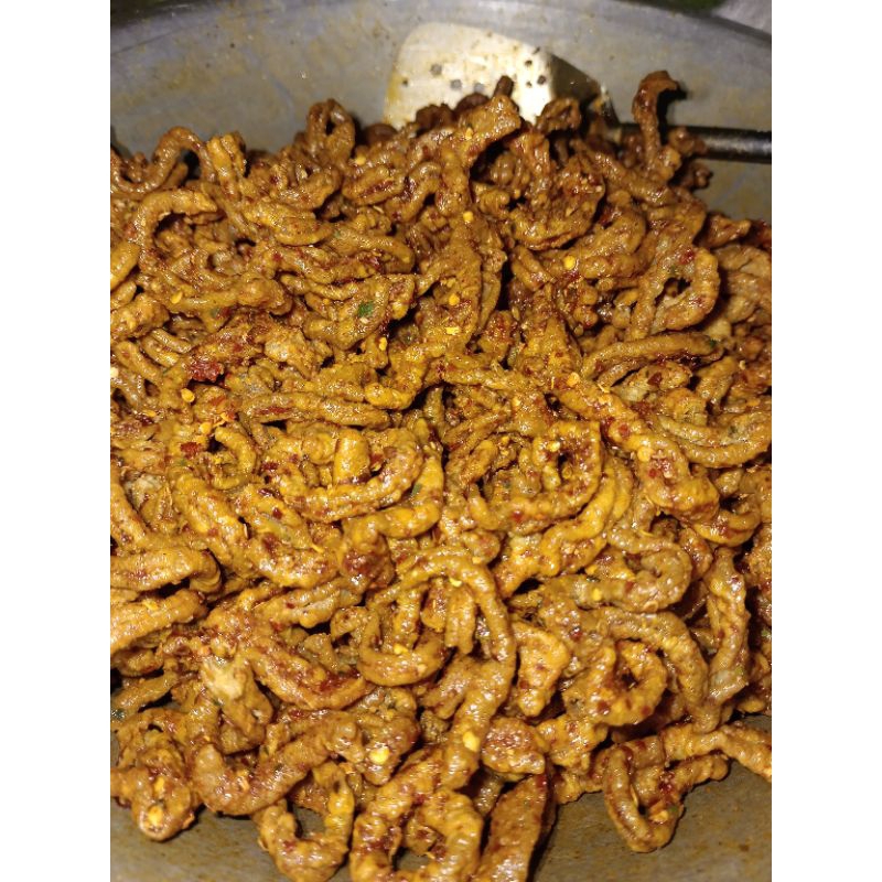 

Usus Crispy Pedas Daun Jeruk Gurih Renyah Mantul 250gram