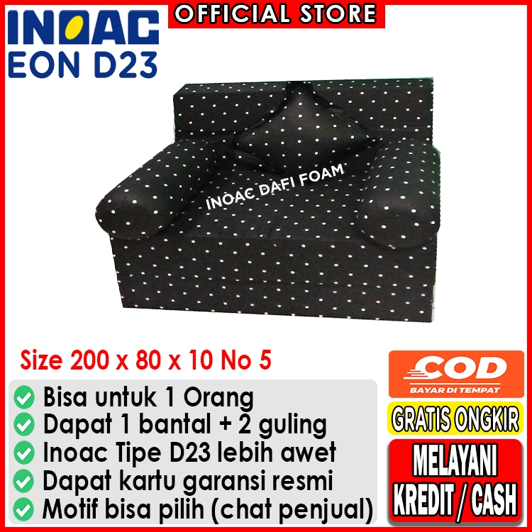 Sofabed Inoac 200x80x10 nomor 5 busa Inoac EON D23 original garansi 10 tahun kasur busa kasur lipat 