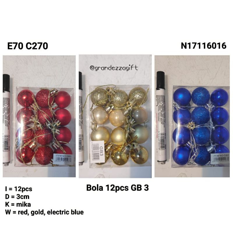 HIASAN NATAL ORNAMEN DEKORASI PERNAK PERNIK BOLA BOLA POHON NATAL PART 3