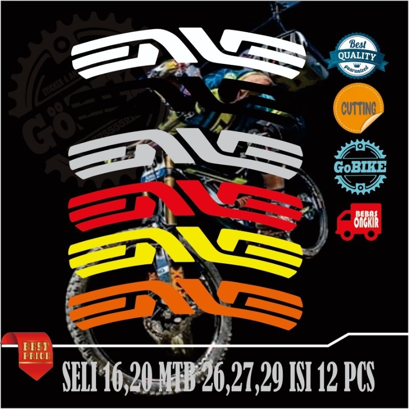 stiker rims sepeda  700 c enve stiker velg 700 c fixie roadbike ENVE set 12