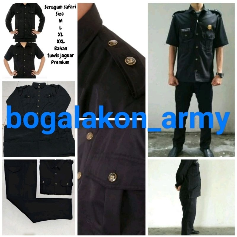 baju seragam satpam security lengan panjang dan pendek /PDL/PDH satpam termurah bahan premium