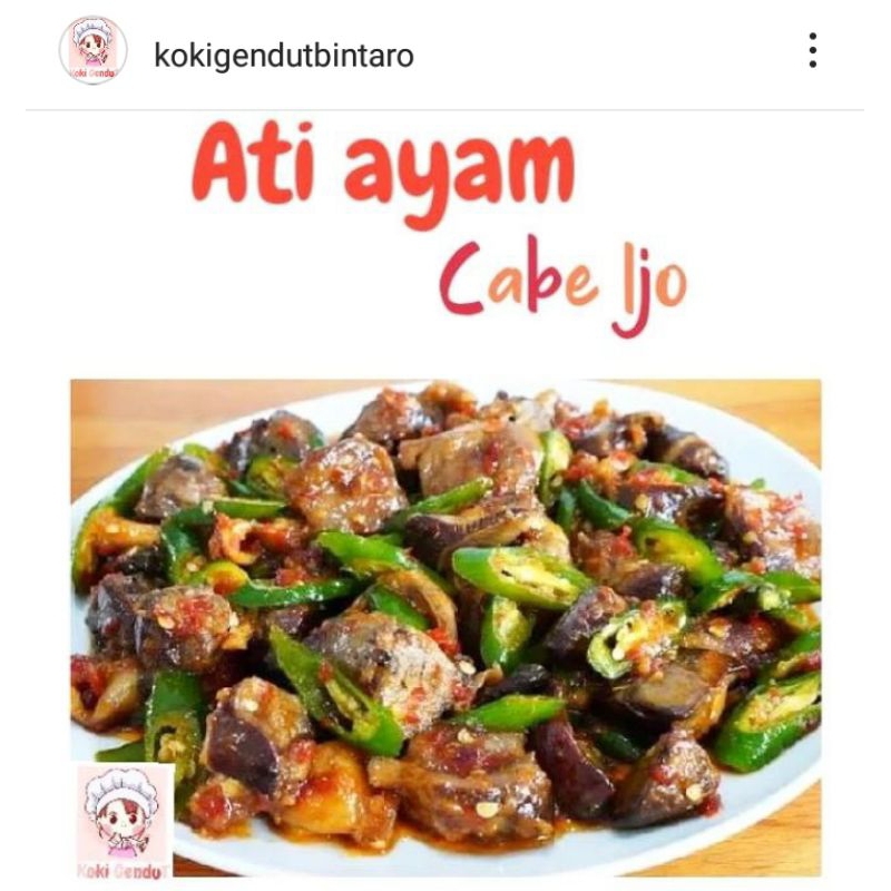 

ati ayam cabe ijo ready to eat halal