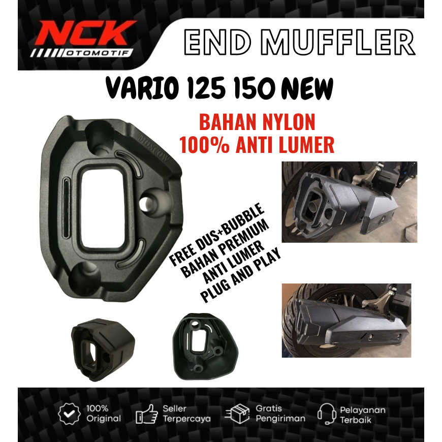 END MUFFLER VARIO 125 150 ABS CBS 2018-2025 END CUP VARIO