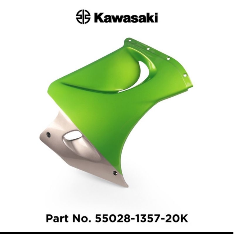 Cowling LWR Kawasaki Ninja 150RR Kanan Green Silver 55028-1357-20K