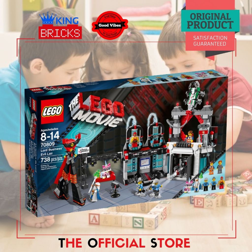 LEGO Original MOVIE 70809 Lord Business Evil Lair - Mainan Anak Edukasi Film Kreatif  Emmet Unikitty