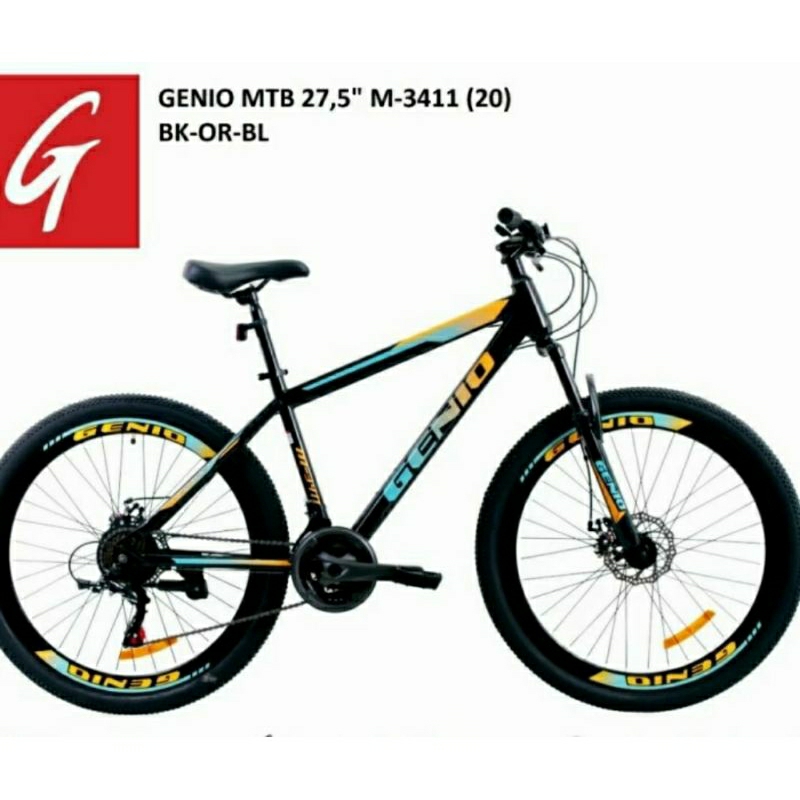 Sepeda gunung 27.5 inch MTB GENIO M 3411 24 speed