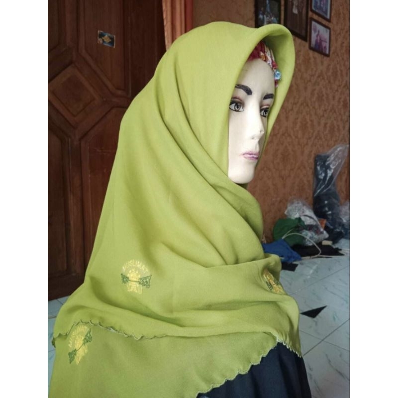 HIJAB MUSLIMAT BORDIR BELLA//HIJAB MUSLIMAT
