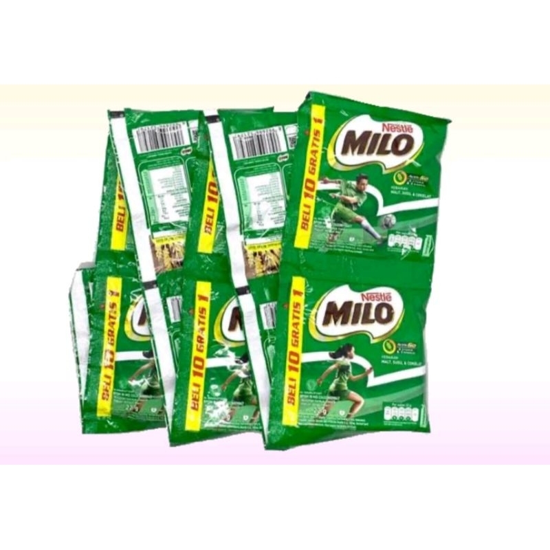 

Milo Aktif G renceng 22 g/ isi 10 pcs gratis 1