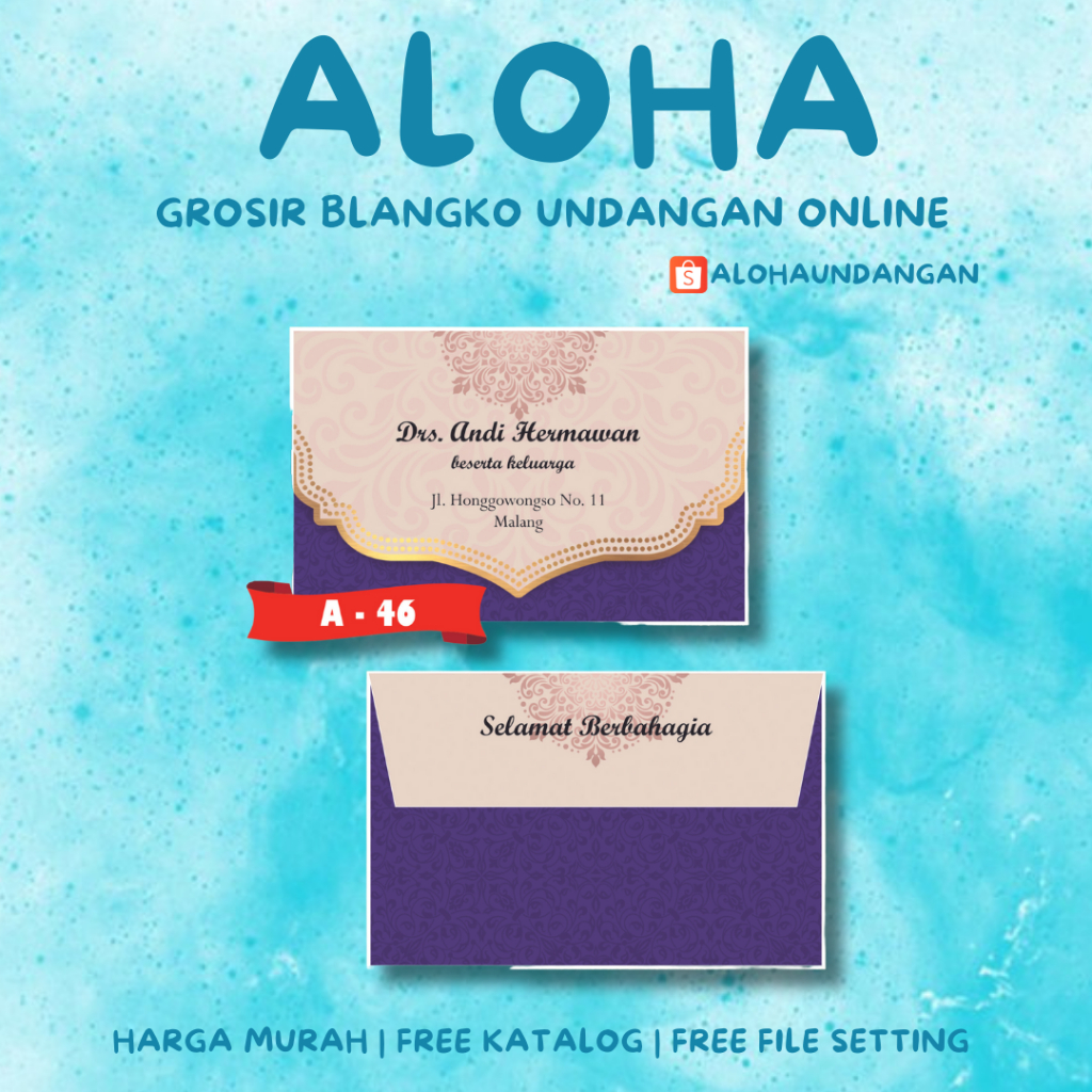 

AMPLOP KONDANGAN NIKAH FALAH A 46 50 PCS UKURAN KECIL | Aloha Undangan