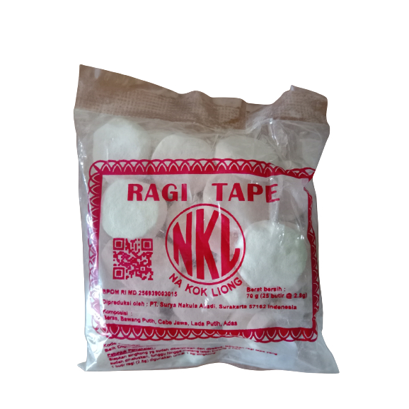 

Ragi Tape NKL 70 gram / 25 butir