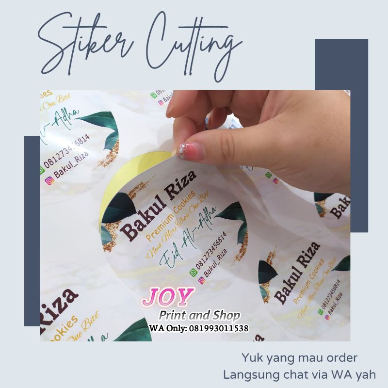 

stiker cutting label produk