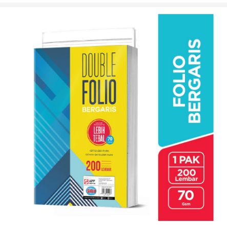 

[TOSERBA_EMAK] - Kertas Folio Bergaris Double Sidu / Trully 70 GSM