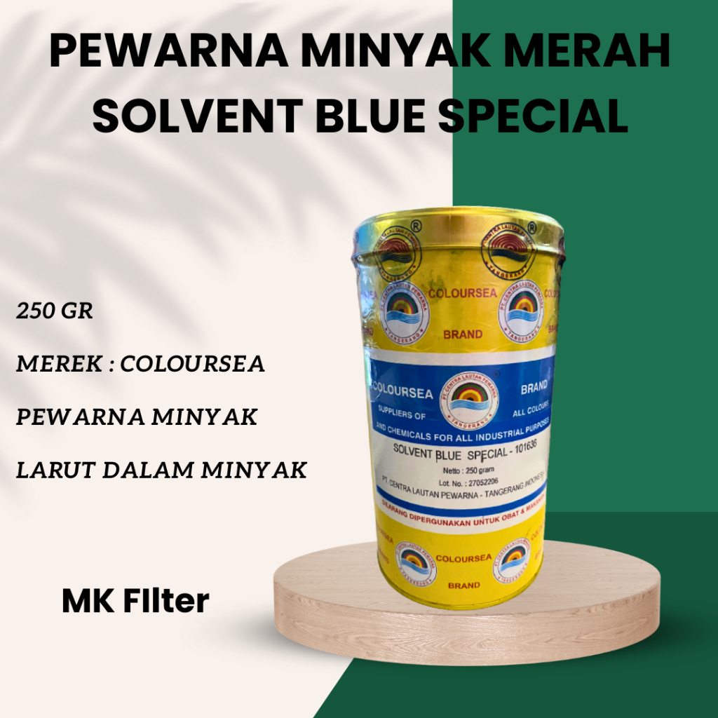 

Pewarna Minyak Biru / Oil Soluble / 250 Gram / Solvent Blue Special (101636)