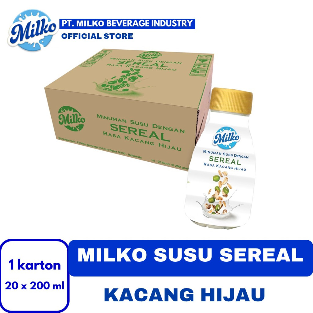 

MILKO SUSU SEREAL KACANG HIJAU 20 x 200 ml (karton)