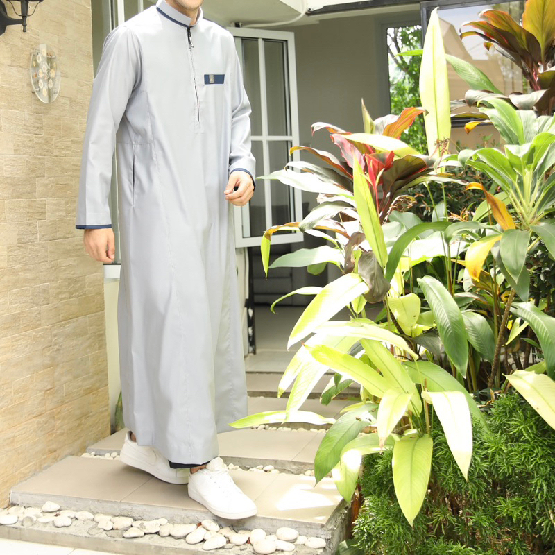 RJ3 gamis pria baju jubah pria dewasa jubah lengan panjang jubah semi wool