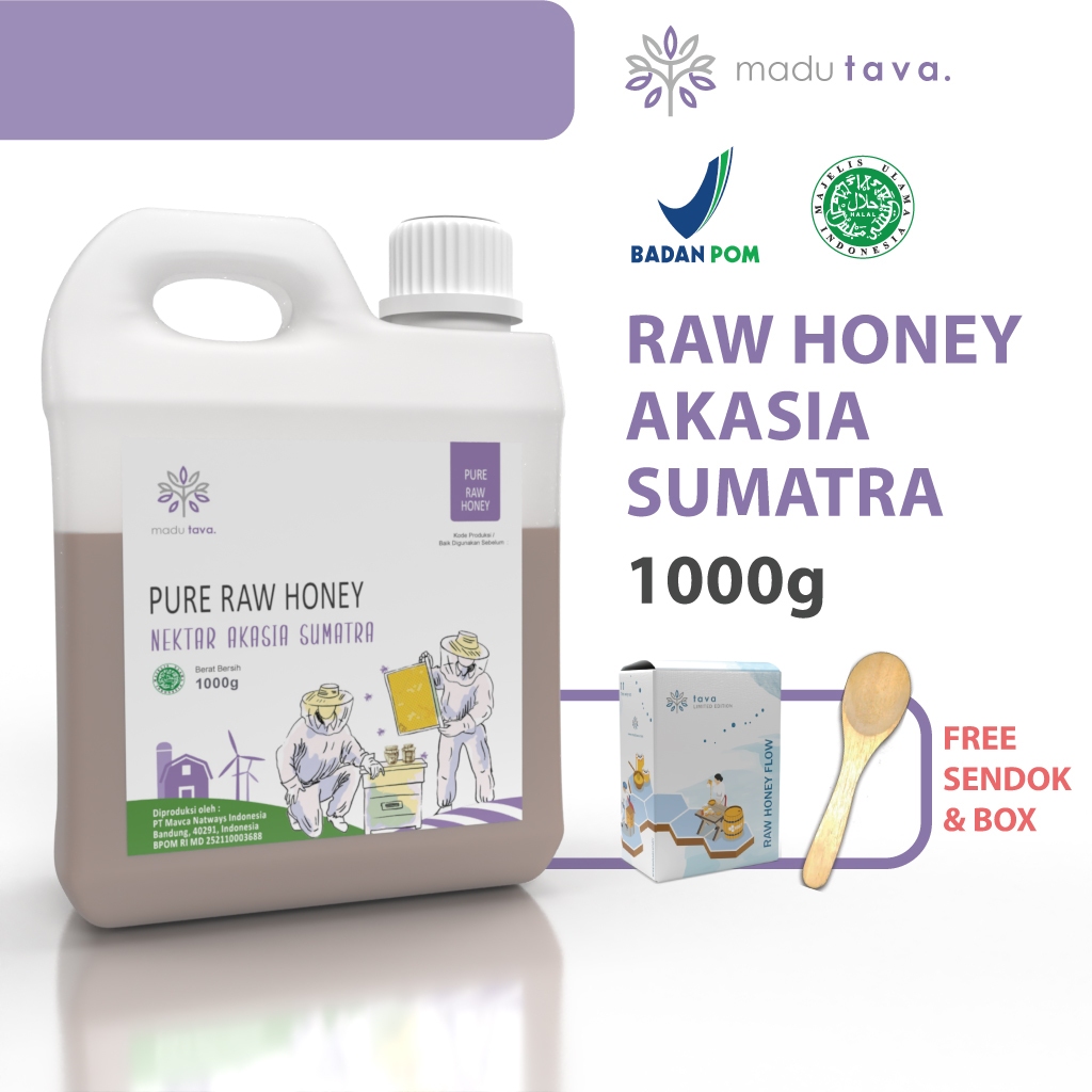 

Madu Asli Murni 1 Kg Tava Grade A Nektar Akasia Sumatra 100% Alami Pure Raw Honey