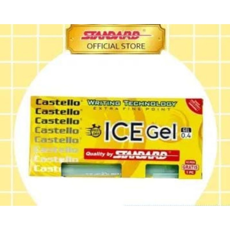 

[1 PCS] BALLPOINT STANDARD CASTELLO ICEGEL 0.4 / PULPEN STANDARD ICE GEL