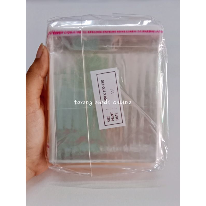 

(100 lembar) Kantong Plastik Opp Lem 10x10 / Plastik Kue 10x10 / Plastik Seal 10x10