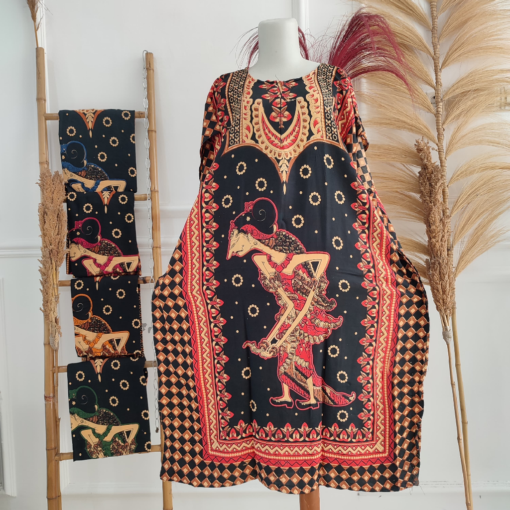 DASTER LOWO BUSUI MOTIF WAYANG / DASTER KALONG BUSUI ETHNIC KEKINIAN RAYON PREMIUM / DASTER LOWO WAY