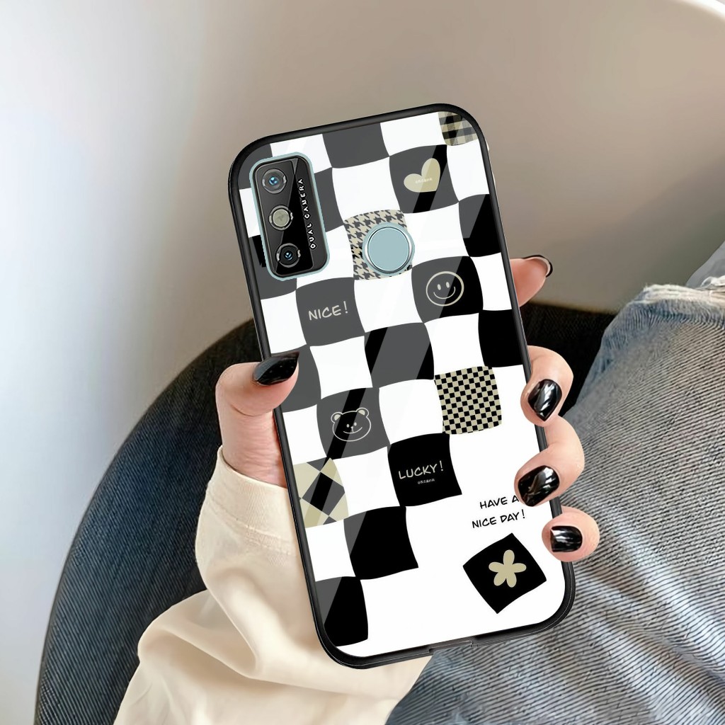 Softcase Kaca Tecno Spark 6 GO - Kesing hp Tecno Spark 6 GO - Case Cantik Tecno Spark 6 GO