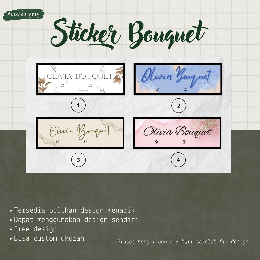 

Sticker Buket /Sticker Bouquet Isi 90