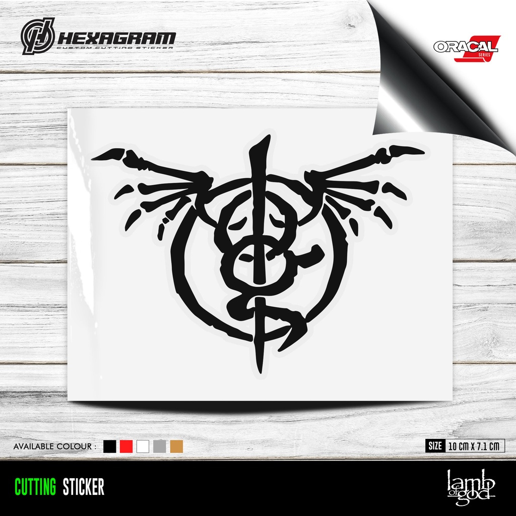 0981 Cutting Sticker Wrath Lamb of God logo | Stiker Cutting Lamb of God | Wrath