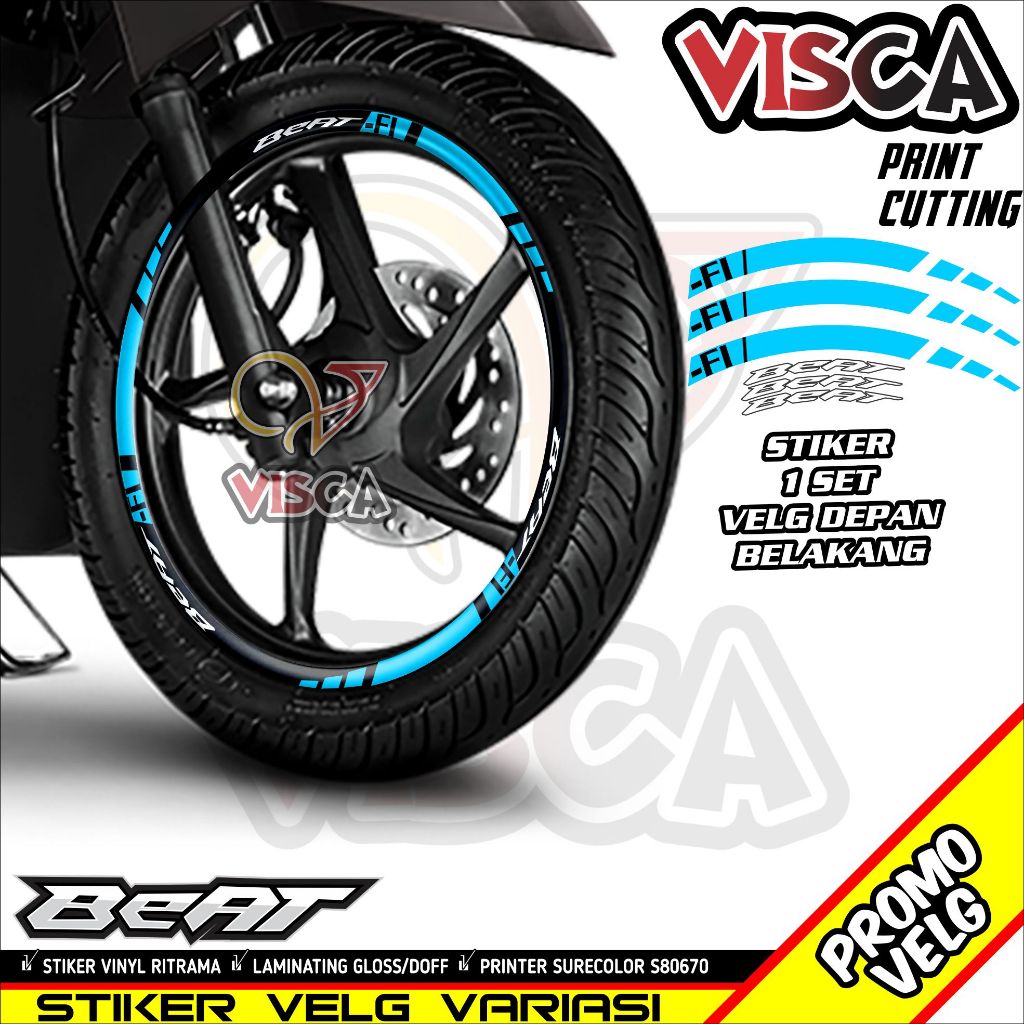 Stiker Velg Beat List Velg Motor Beat Stiker Velg Ring 14 Beat FI