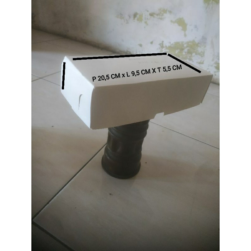 

KOTAK KUE DUPLEK / UKURN P 20,5 X L 9,5 X T 5,5 CM baru